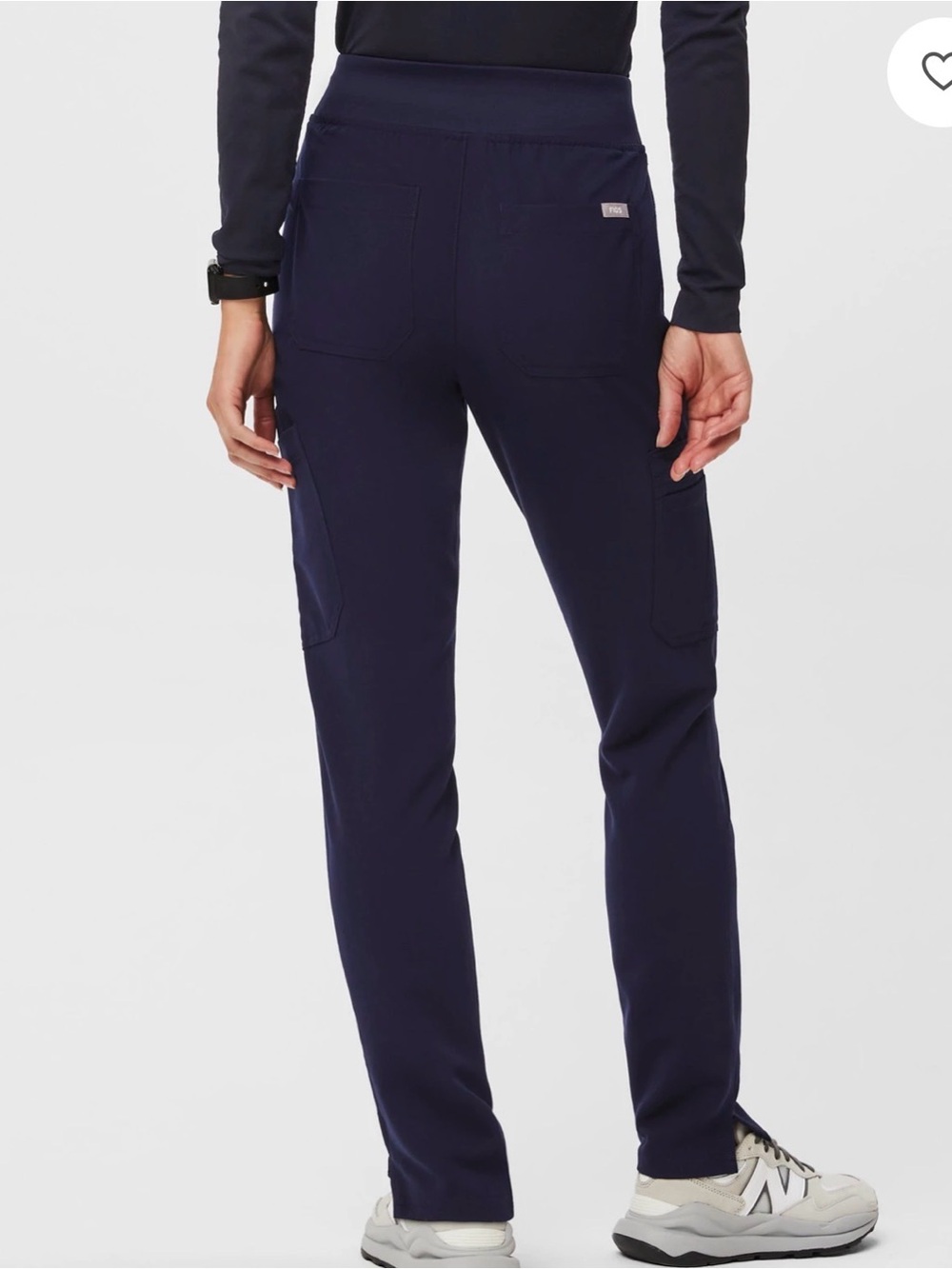 FIGS Yola High-Waisted Scrub Pants Navy Blue Size S/Tall Technical Collection - Picture 3 of 7